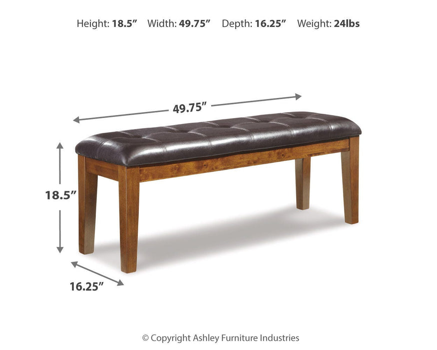 Signature Design Medium Brown Large UPH Dining Room Bench
