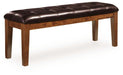 Signature Design Medium Brown Large UPH Dining Room Bench