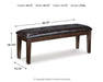 Signature Design Dark Brown Large UPH Dining Room Bench