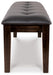 Signature Design Dark Brown Large UPH Dining Room Bench