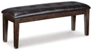 Signature Design Dark Brown Large UPH Dining Room Bench