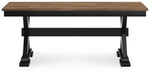 Signature Design Brown/Black Large Dining Room Bench