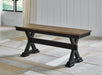 Signature Design Brown/Black Large Dining Room Bench