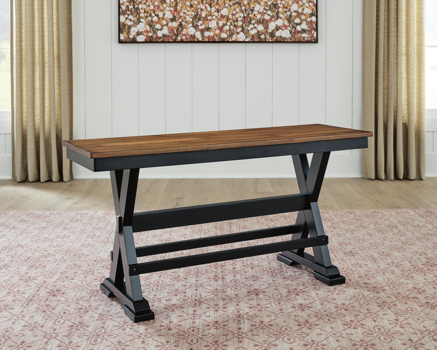 Signature Design Brown/Black Large Counter DRM Bench