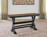 Signature Design Brown/Black Large Counter DRM Bench