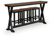 Signature Design Brown/Black RECT DRM Counter TBL Set(4/CN)