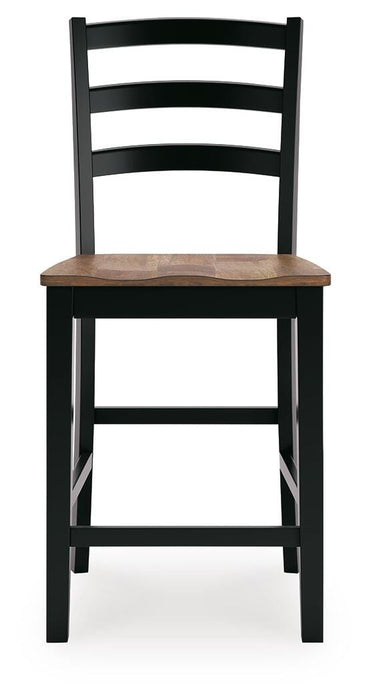 Signature Design Brown/Black Barstool (2/CN)