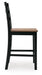 Signature Design Brown/Black Barstool (2/CN)