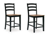 Signature Design Brown/Black Barstool (2/CN)