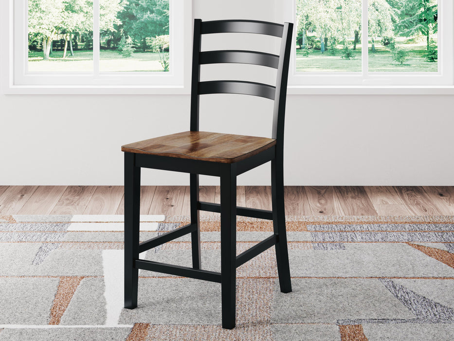 Signature Design Brown/Black Barstool (2/CN)