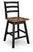 Signature Design Brown/Black Swivel Stool (2/CN)
