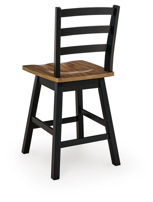 Signature Design Brown/Black Swivel Stool (2/CN)