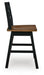 Signature Design Brown/Black Swivel Stool (2/CN)