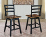 Signature Design Brown/Black Swivel Stool (2/CN)