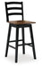 Signature Design Brown/Black Tall Swivel Barstool (2/CN)