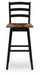 Signature Design Brown/Black Tall Swivel Barstool (2/CN)