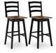 Signature Design Brown/Black Tall Swivel Barstool (2/CN)