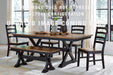 Signature Design Brown/Black Large Dining Room Bench