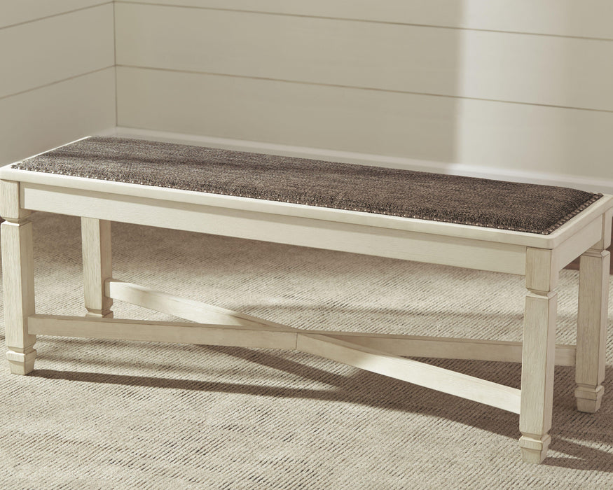 Signature Design Two-tone Large UPH Dining Room Bench