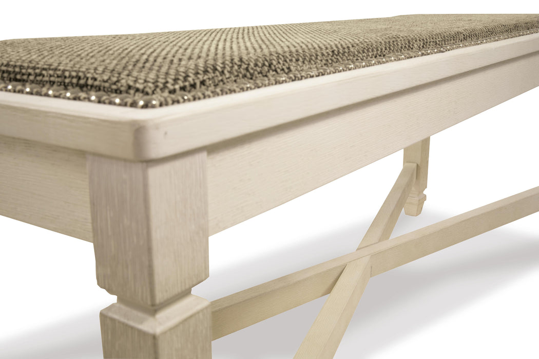 Signature Design Two-tone Large UPH Dining Room Bench