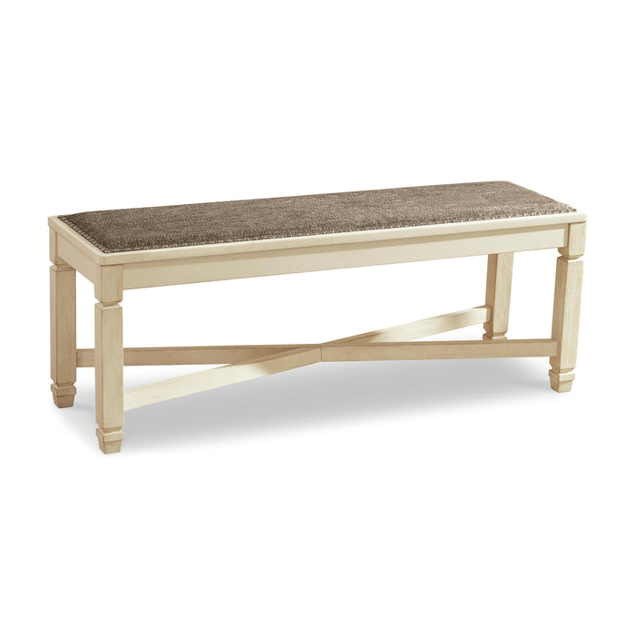 Signature Design Two-tone Large UPH Dining Room Bench