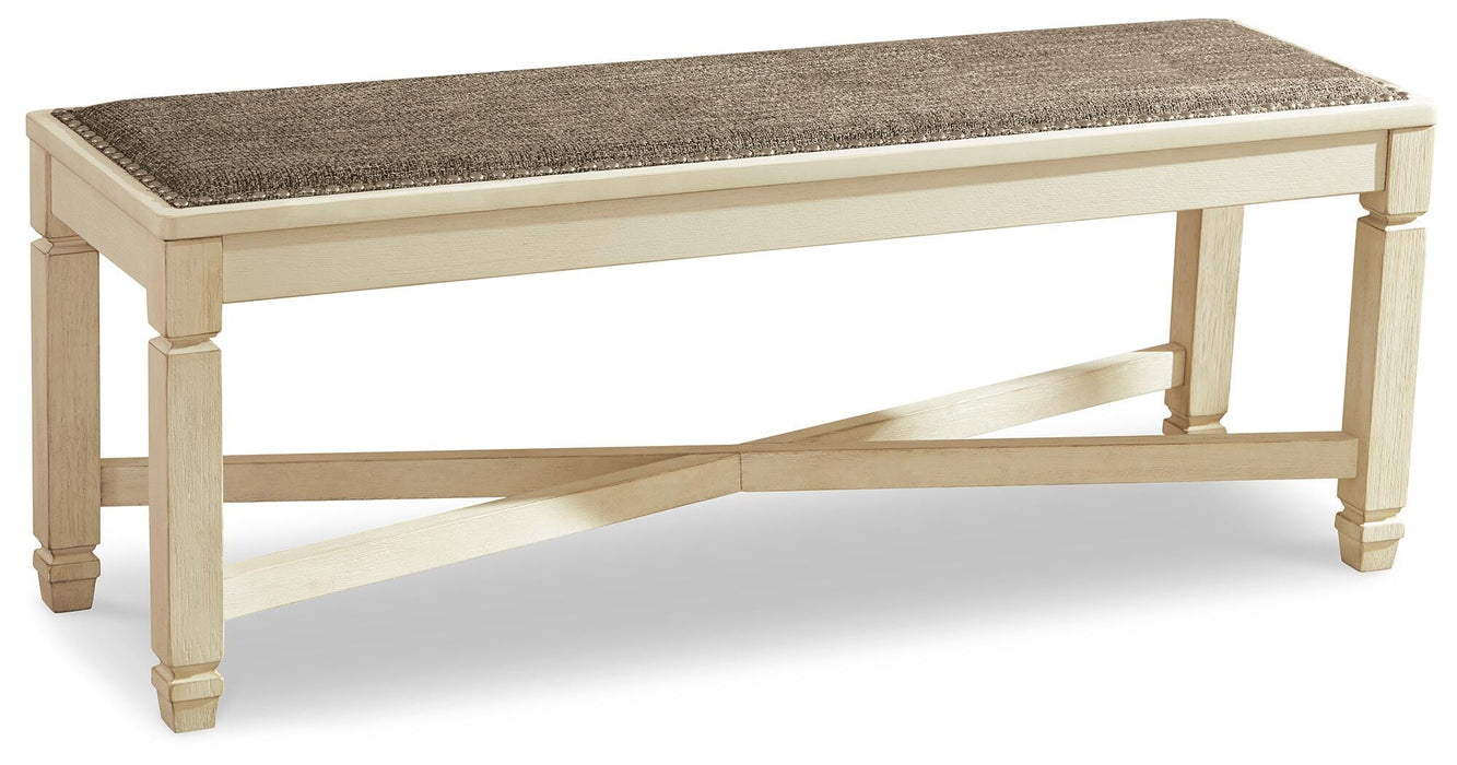 Signature Design Two-tone Large UPH Dining Room Bench