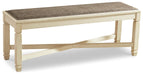 Signature Design Two-tone Large UPH Dining Room Bench