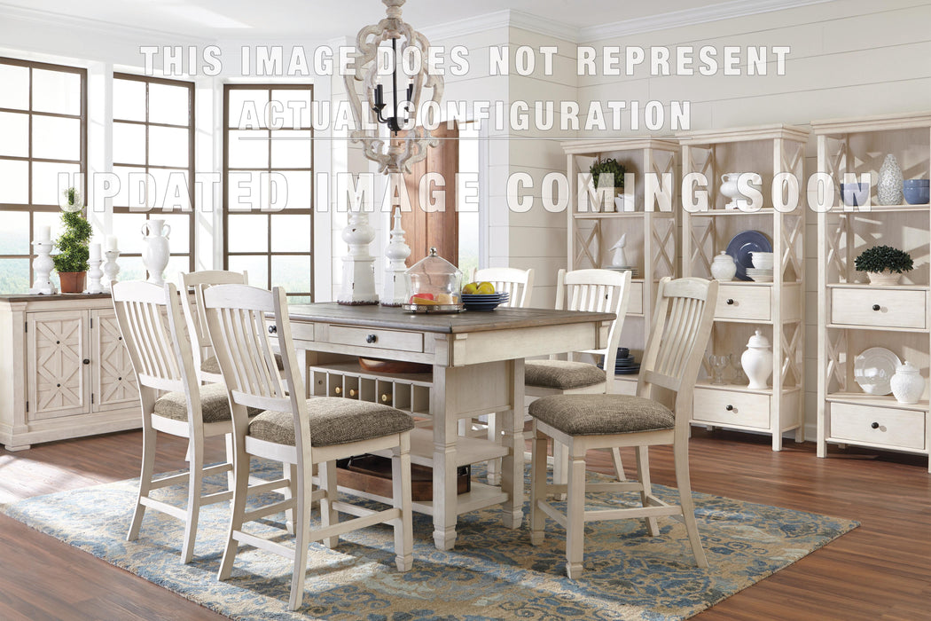 Signature Design Two-tone Large UPH Dining Room Bench