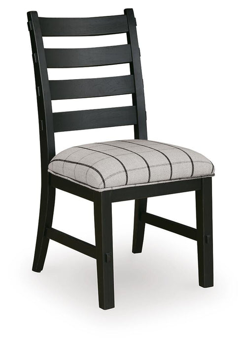 Benchcraft Beige/Black Dining UPH Side Chair (2/CN)