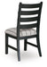 Benchcraft Beige/Black Dining UPH Side Chair (2/CN)