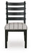 Benchcraft Beige/Black Dining UPH Side Chair (2/CN)