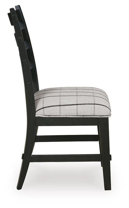 Benchcraft Beige/Black Dining UPH Side Chair (2/CN)