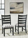 Benchcraft Beige/Black Dining UPH Side Chair (2/CN)