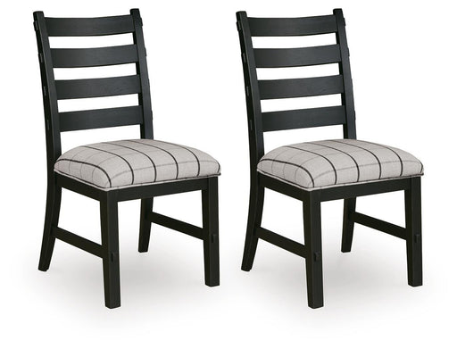 Benchcraft Beige/Black Dining UPH Side Chair (2/CN)