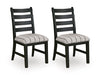 Benchcraft Beige/Black Dining UPH Side Chair (2/CN)