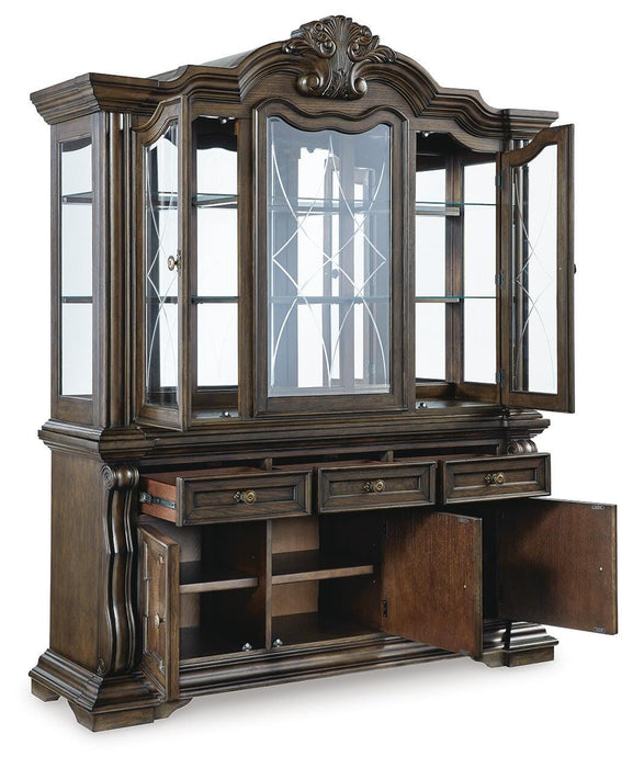 Signature Design Dark Brown Dining Buffet and Hutch