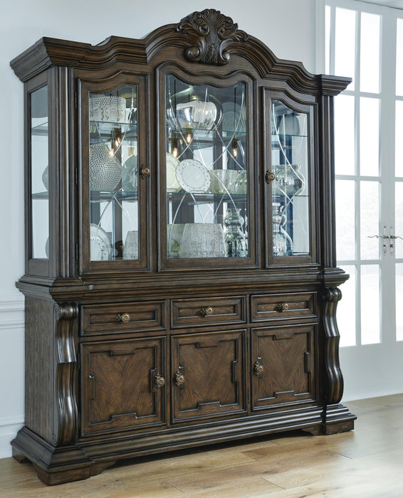 Signature Design Dark Brown Dining Buffet and Hutch