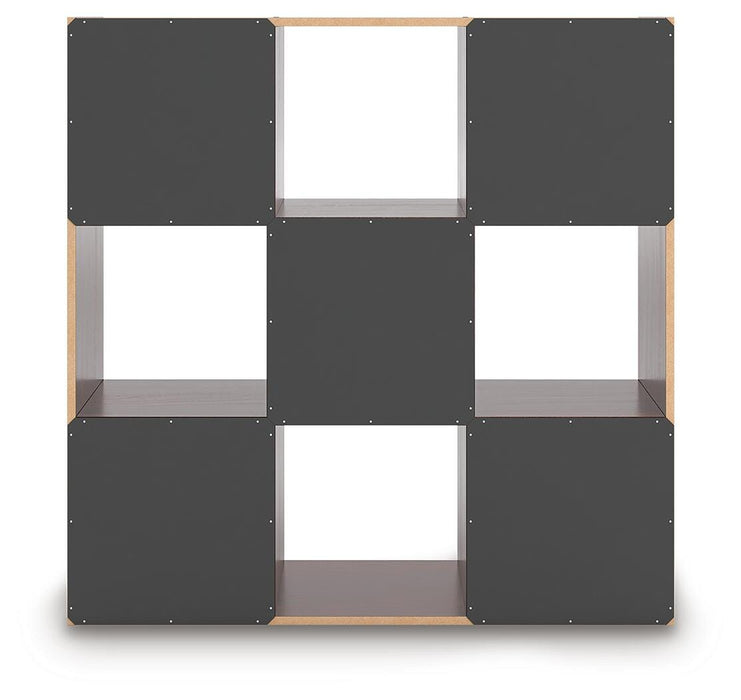 Signature Design Cherry/Light Brown Nine Cube Organizer