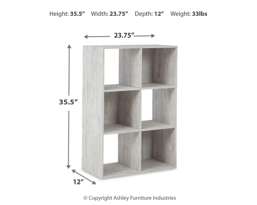 Signature Design Whitewash Six Cube Organizer