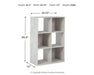 Signature Design Whitewash Six Cube Organizer