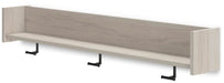 Signature Design Light Natural Wall Mounted Coat Rack w/Shelf