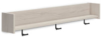 Signature Design Light Natural Wall Mounted Coat Rack w/Shelf