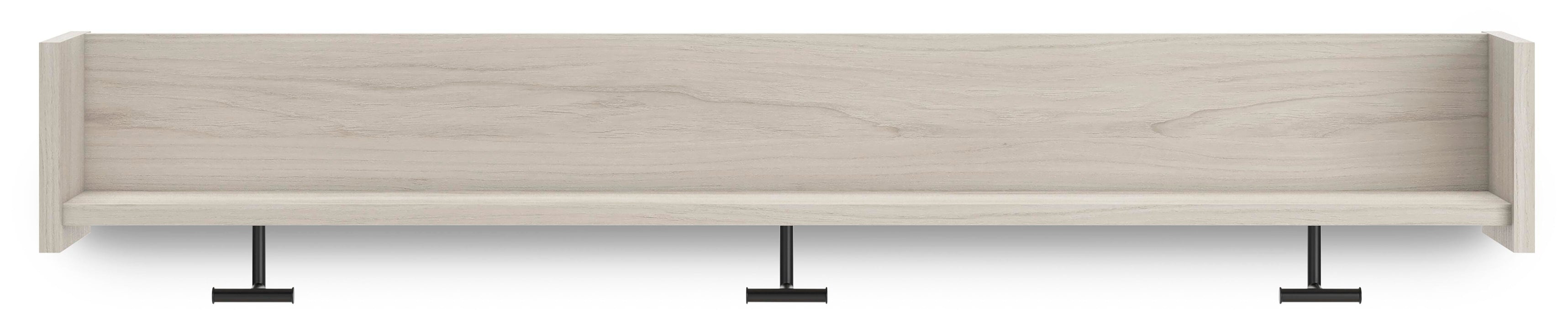 Signature Design Light Natural Wall Mounted Coat Rack w/Shelf