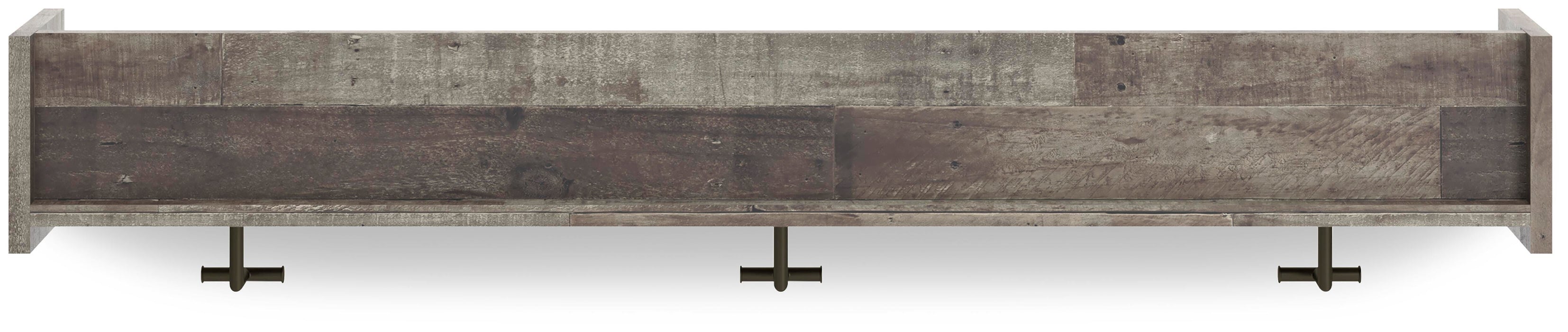 Signature Design Multi Gray Wall Mounted Coat Rack w/Shelf
