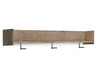 Signature Design Natural Wall Mounted Coat Rack w/Shelf