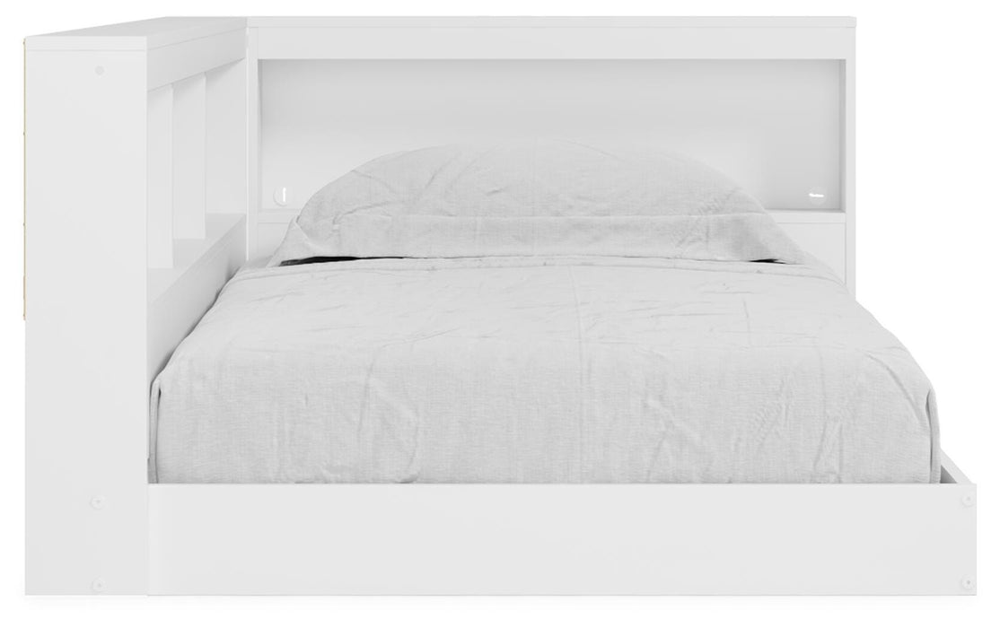 Signature Design White Twin Bookcase Storage Bed