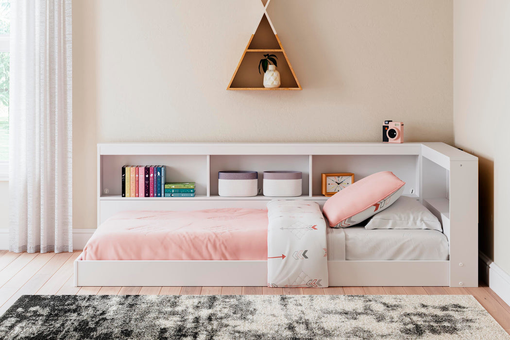 Signature Design White Twin Bookcase Storage Bed