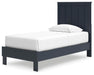 Signature Design Navy Blue Twin Platform Bed
