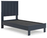 Signature Design Navy Blue Twin Platform Bed