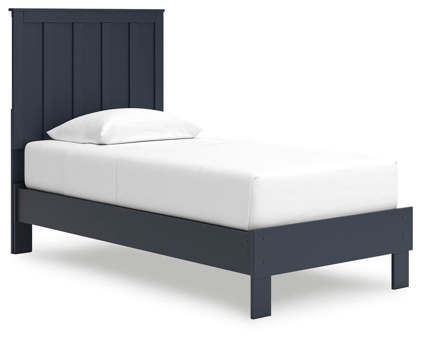 Signature Design Navy Blue Twin Platform Bed